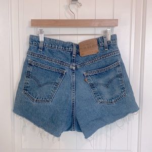 Levi’s orange tag cut off jean shorts